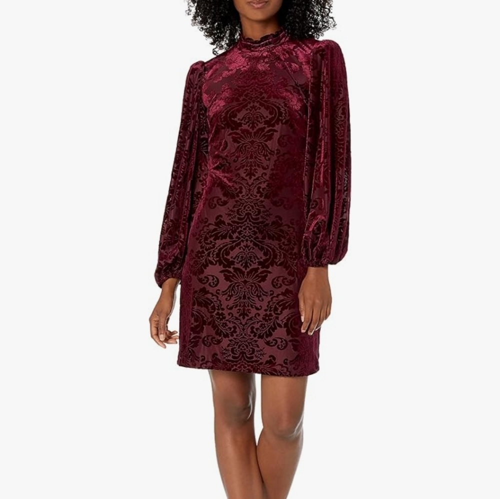 Vince Camuto Velvet Burnout Dress, Size 4
